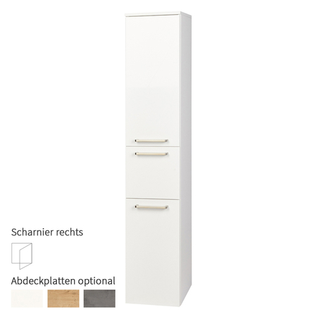 Midischrank / Hängeschrank Bad nobilia elements BMA30-158, Scharnier  rechts, 2 Türen 1 Schublade