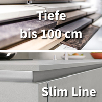 Arbeitsplatte Nobilia | Slim Line | Tiefe bis 100 cm | 16...