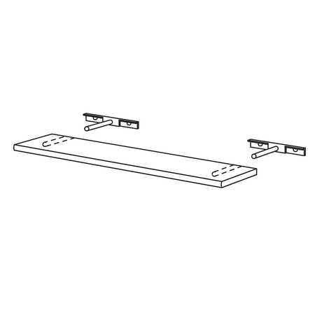 Wand-Steckboard / Regal Nobilia WB16 | inkl. Steckhalter | 16 mm stark | Breite 55 cm