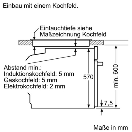 Einbau-Backofen Bosch HBS271BB0, Sologert, 71 Liter, mit Heiluft & Pyrolyse